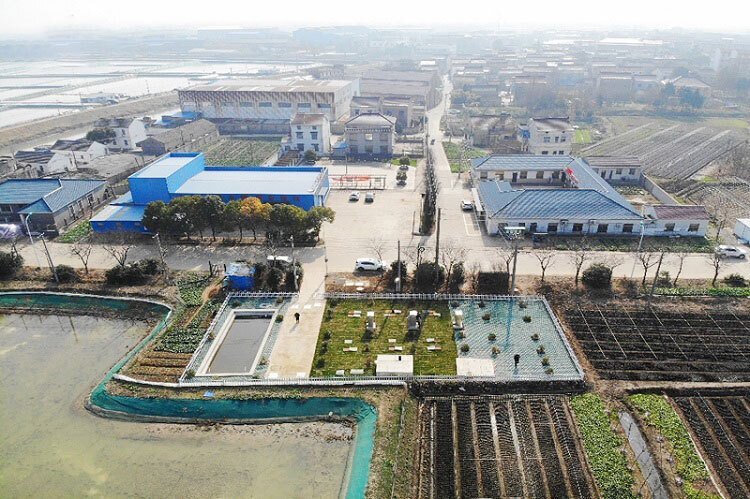360噸/天大型農(nóng)村生活污水處理設備案例，水質(zhì)通過驗收！